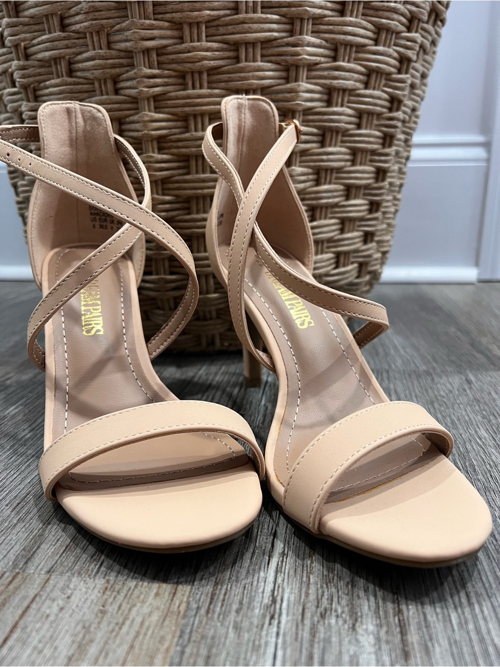 Dream Pairs Nude Strappy High Heel Sandals